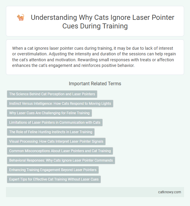 Understanding Why Cats Ignore Laser Pointer Cues During Training
