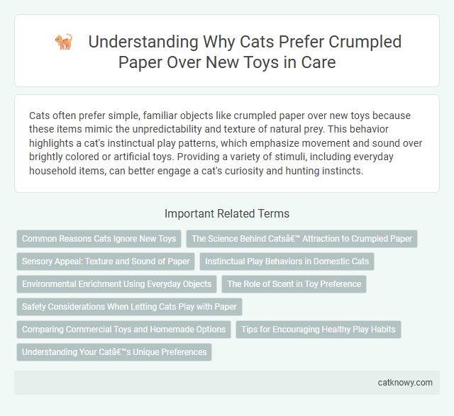 Understanding Why Cats Prefer Crumpled Paper Over New Toys in Care
