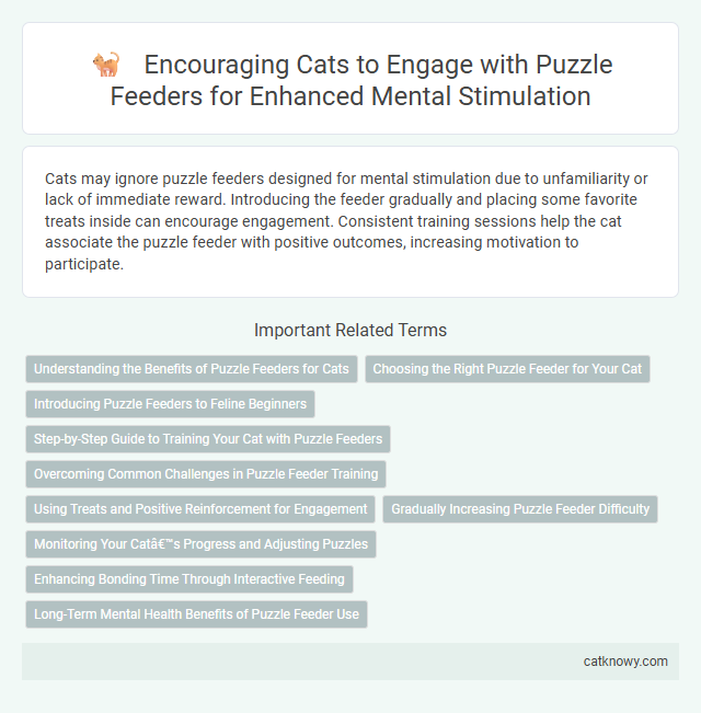 Encouraging Cats to Engage with Puzzle Feeders for Enhanced Mental Stimulation