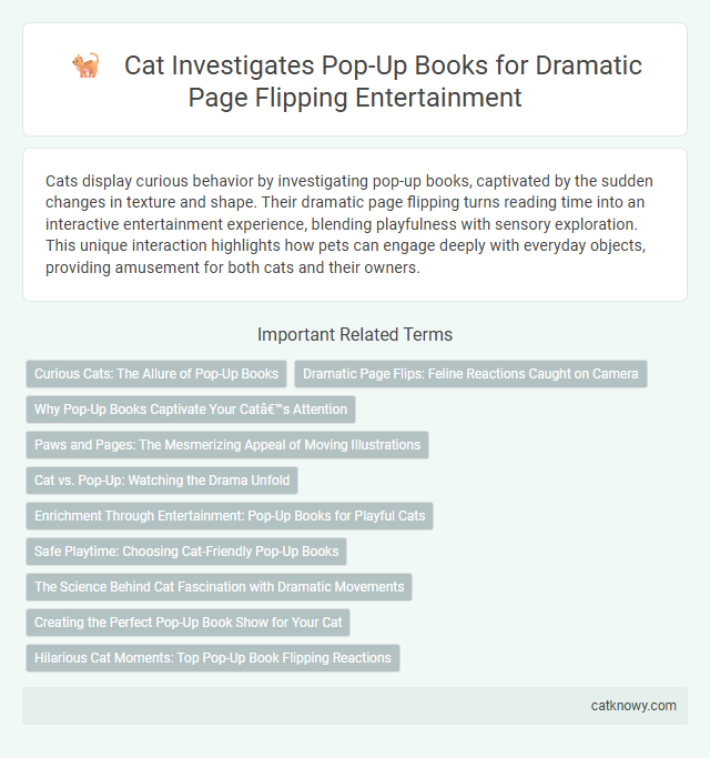 Cat Investigates Pop-Up Books for Dramatic Page Flipping Entertainment