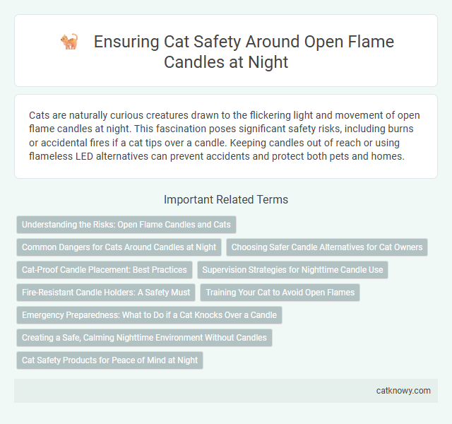 Ensuring Cat Safety Around Open Flame Candles at Night