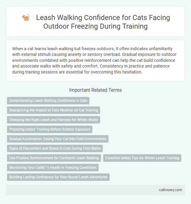 Leash Walking Confidence for Cats Facing Outdoor Freezing During Training