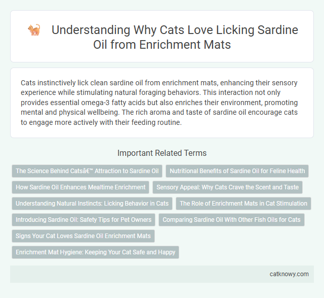 Understanding Why Cats Love Licking Sardine Oil from Enrichment Mats