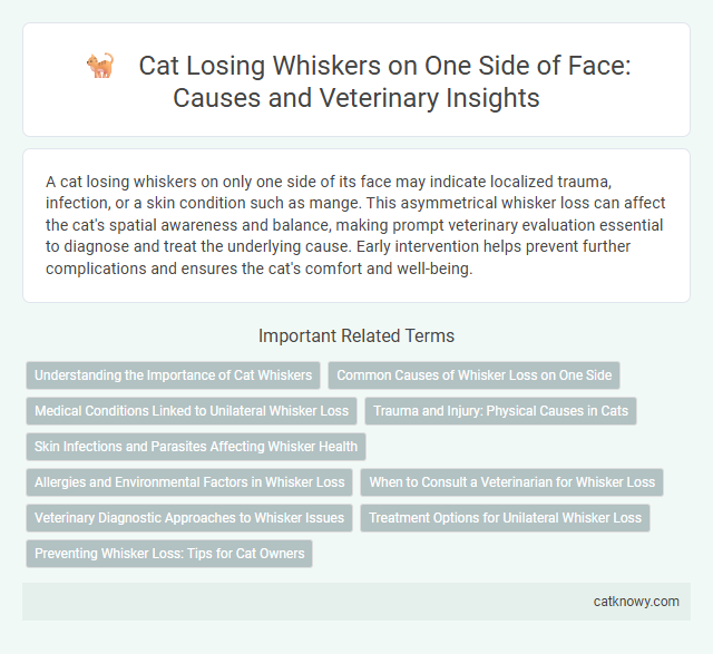 Cat Losing Whiskers on One Side of Face: Causes and Veterinary Insights