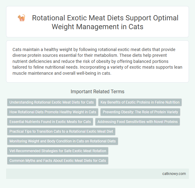 Rotational Exotic Meat Diets Support Optimal Weight Management in Cats