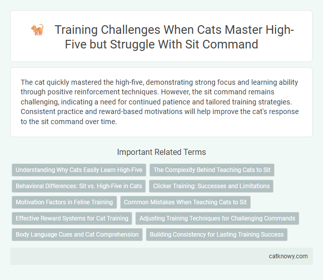 Training Challenges When Cats Master High-Five but Struggle With Sit Command