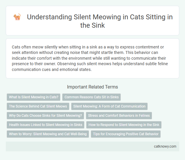 Understanding Silent Meowing in Cats Sitting in the Sink