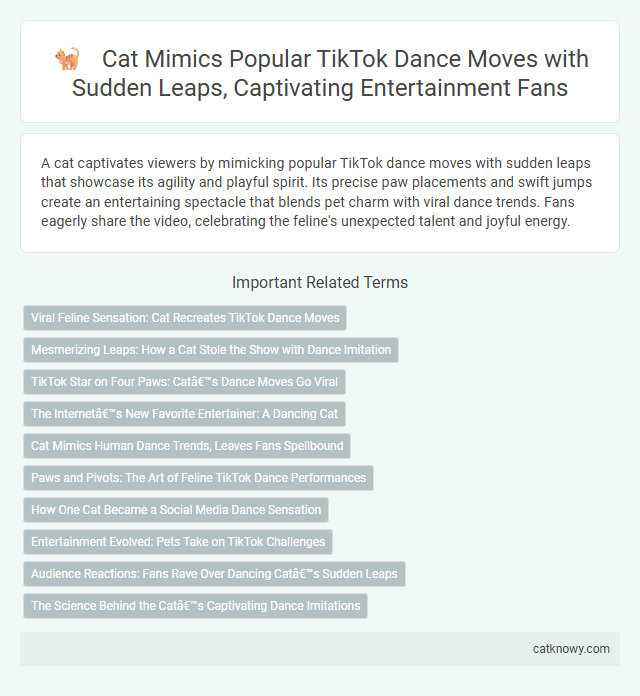 Cat Mimics Popular TikTok Dance Moves with Sudden Leaps, Captivating Entertainment Fans