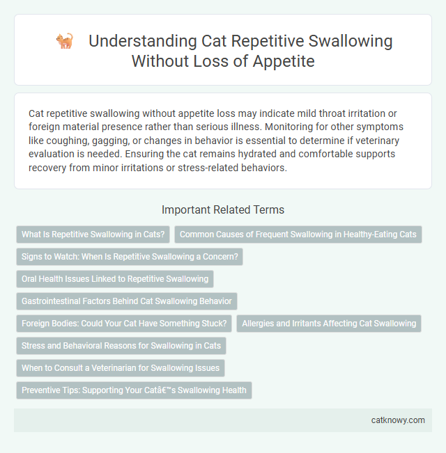 Understanding Cat Repetitive Swallowing Without Loss of Appetite