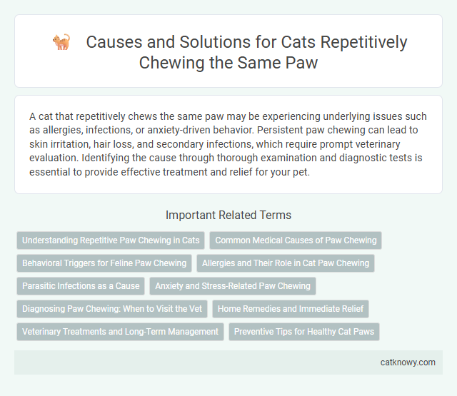 Causes and Solutions for Cats Repetitively Chewing the Same Paw