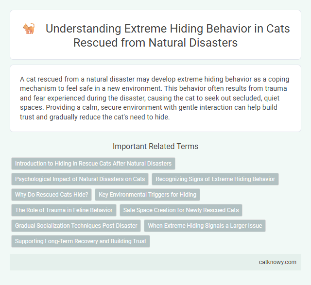 Understanding Extreme Hiding Behavior in Cats Rescued from Natural Disasters