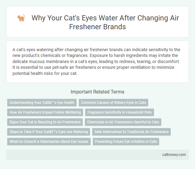 Why Your Cat's Eyes Water After Changing Air Freshener Brands