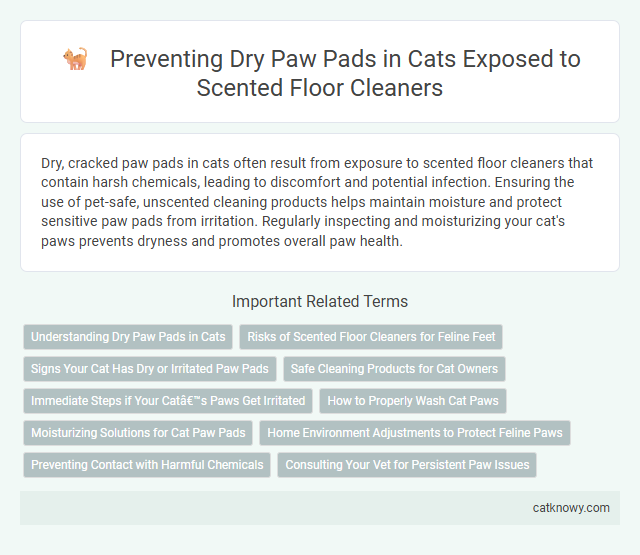 Preventing Dry Paw Pads in Cats Exposed to Scented Floor Cleaners