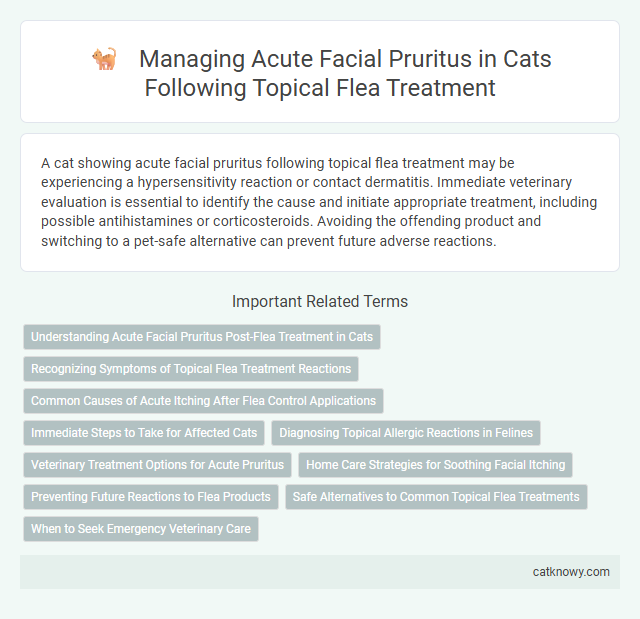 Managing Acute Facial Pruritus in Cats Following Topical Flea Treatment