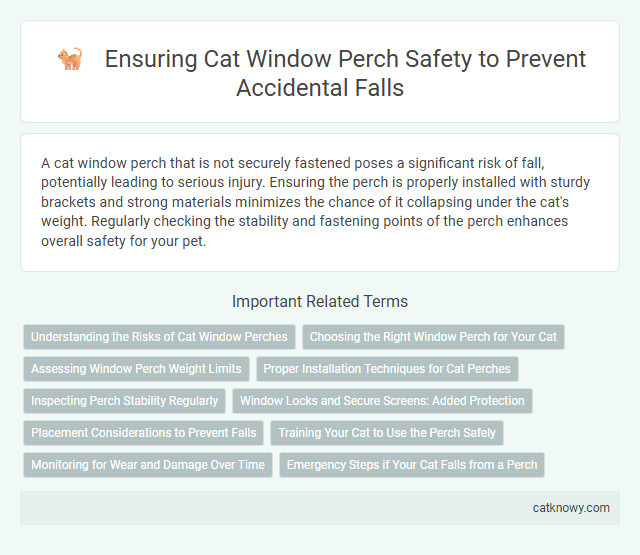 Ensuring Cat Window Perch Safety to Prevent Accidental Falls