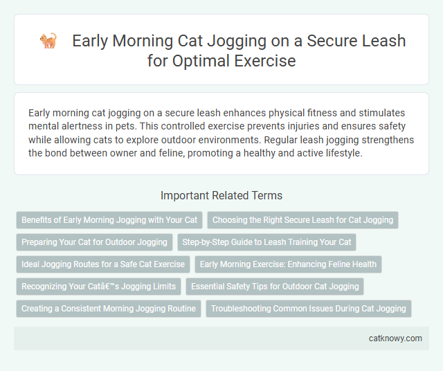 Early Morning Cat Jogging on a Secure Leash for Optimal Exercise