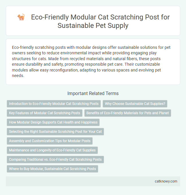 Eco-Friendly Modular Cat Scratching Post for Sustainable Pet Supply
