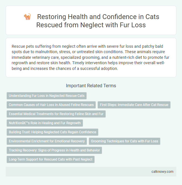 Restoring Health and Confidence in Cats Rescued from Neglect with Fur Loss