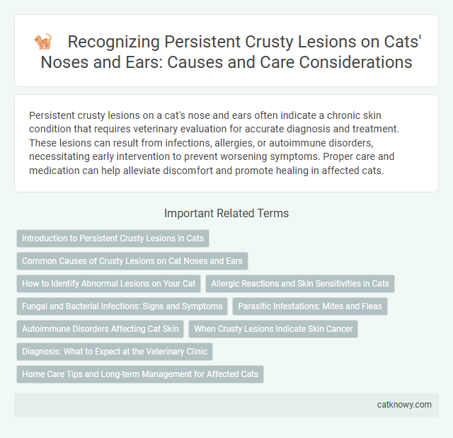 Recognizing Persistent Crusty Lesions on Cats' Noses and Ears: Causes and Care Considerations