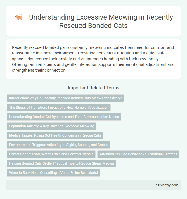 Understanding Excessive Meowing in Recently Rescued Bonded Cats