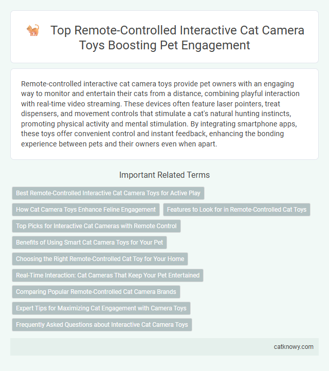 Top Remote-Controlled Interactive Cat Camera Toys Boosting Pet Engagement