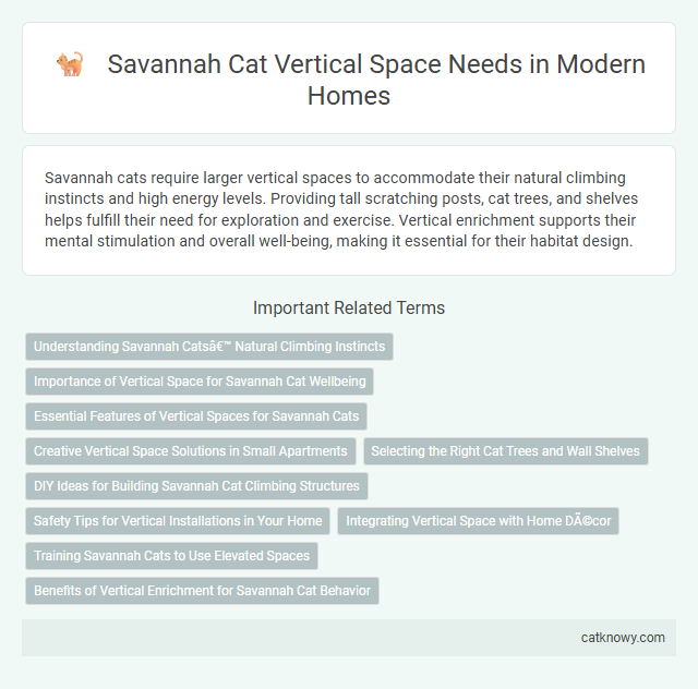 Savannah Cat Vertical Space Needs in Modern Homes