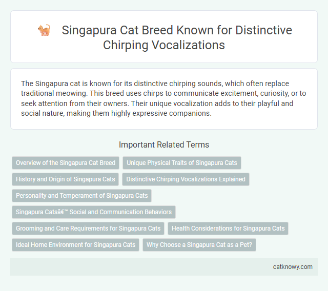 Singapura Cat Breed Known for Distinctive Chirping Vocalizations