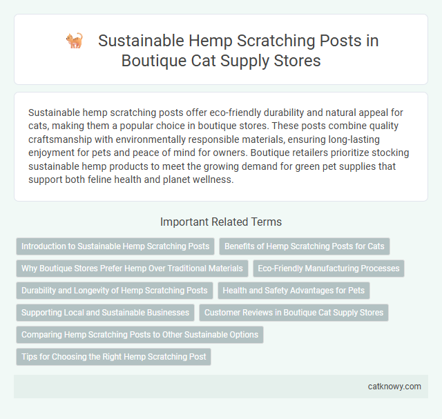 Sustainable Hemp Scratching Posts in Boutique Cat Supply Stores